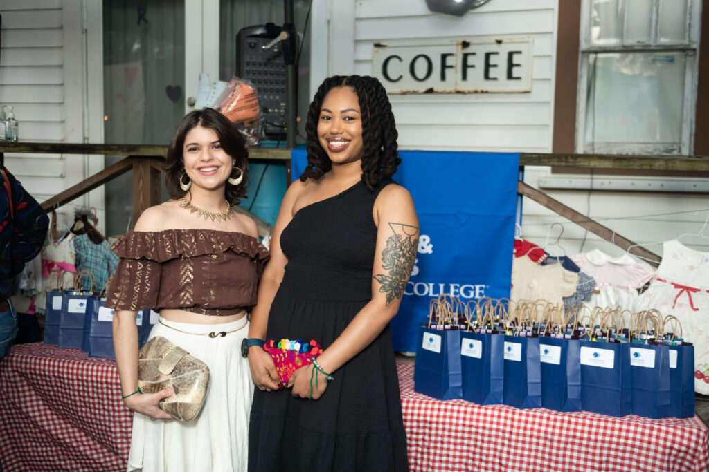 Angelina and Jasmine, Broward College students spoke at the Regina's Farm event.